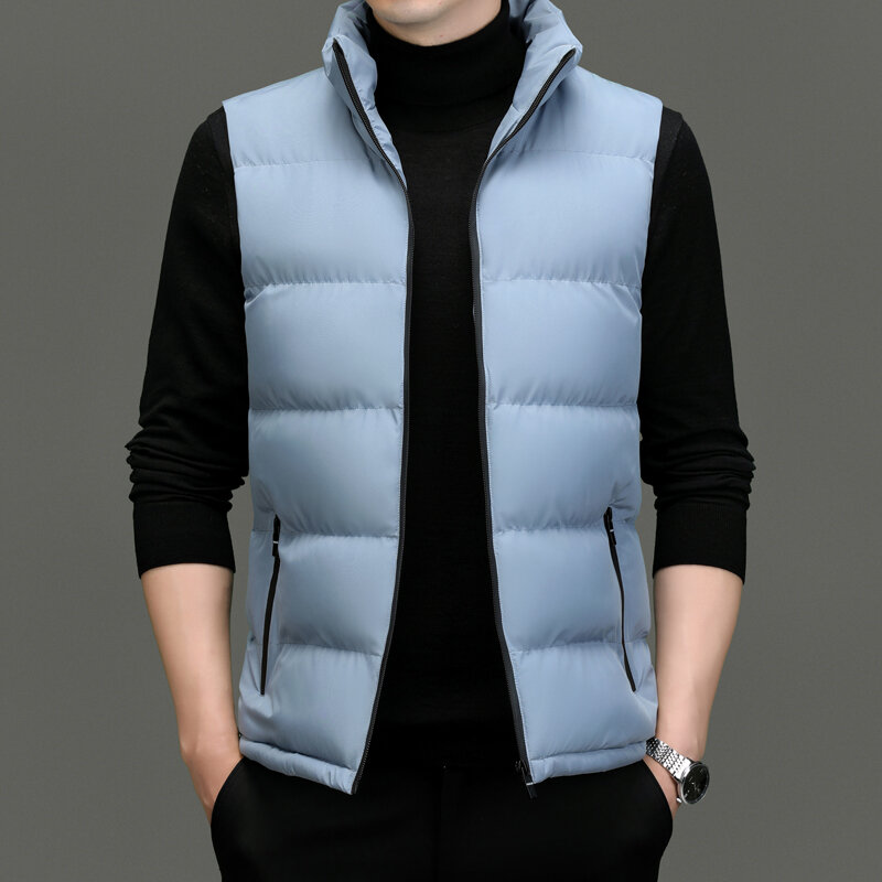 GlaJacket pour homme avec col montant, manteau de sport chaud, veste en fibre, haute qualité, décontracté, tendance, automne, hiver, 2023