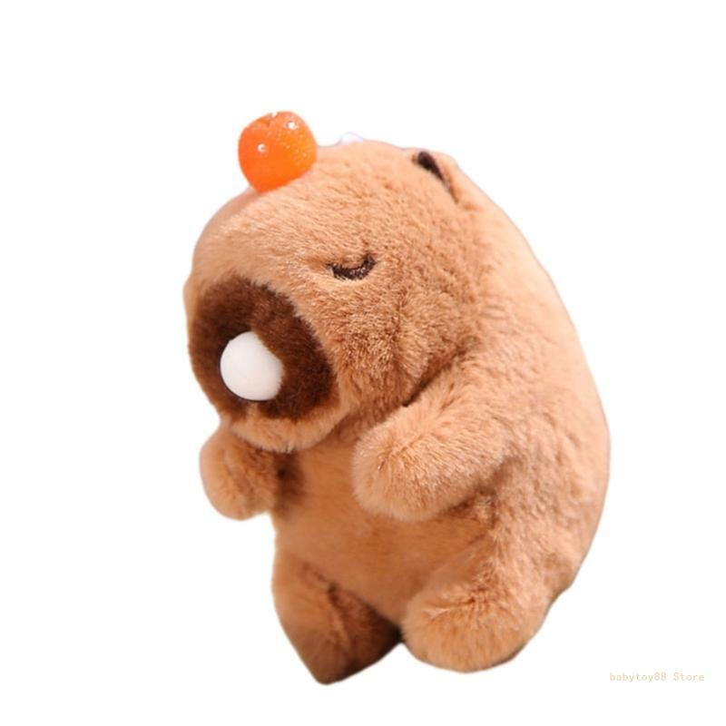 Y4UD Plush Capybara Key Chain Ornament Cartoon Hanging Pendant for Bag Purse Tote Backpack Pendant Stuffed Keyring