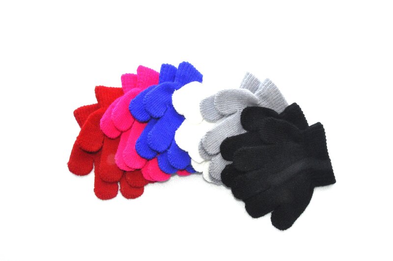 1-3 lat dzieci zimowe ciepłe rękawiczki dziewczynek ubranka dla niemowląt i małych chłopców dzianinowe rękawice akrylowe KF198