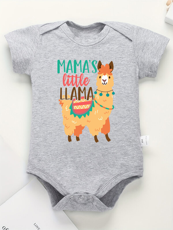 Mama Little Llama Kawaii Baby Girl Clothes 0-24 mesi neonato tutina in cotone accogliente morbida casa neonato body consegna veloce