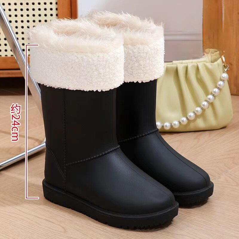 Bota de neve alta feminina, resistente ao frio, quente, destacável, capa de algodão, rain shoe, menos 40 graus Celsius, frete grátis