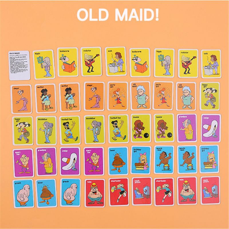 Games, классические карточные игры Old Maid, портативные многофункциональные карточные игры, настольные игры для детей,