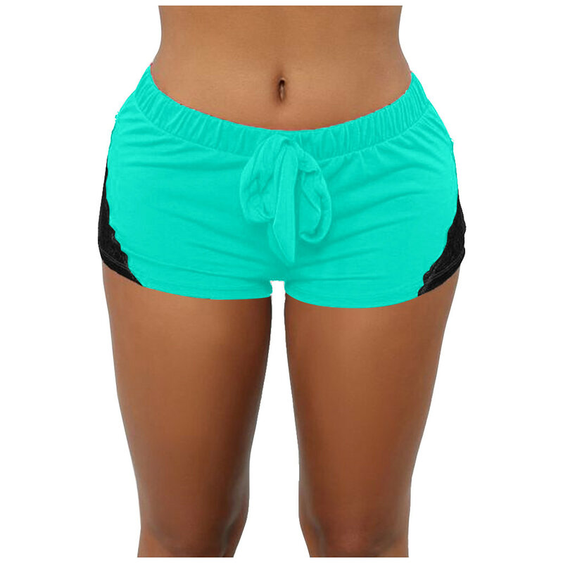 Drawstring Casual  Solid Color Women Shorts Elastic Waist Mini Hot Tight Short Pants Mujer Spring Summer Loose Comfy Cortos