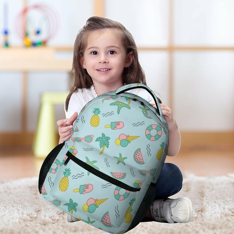 Padrão personalizado Student Schoolpack Lápis Mochila Ombro Grande Capacidade Lápis Caso Lazer Travel Bag