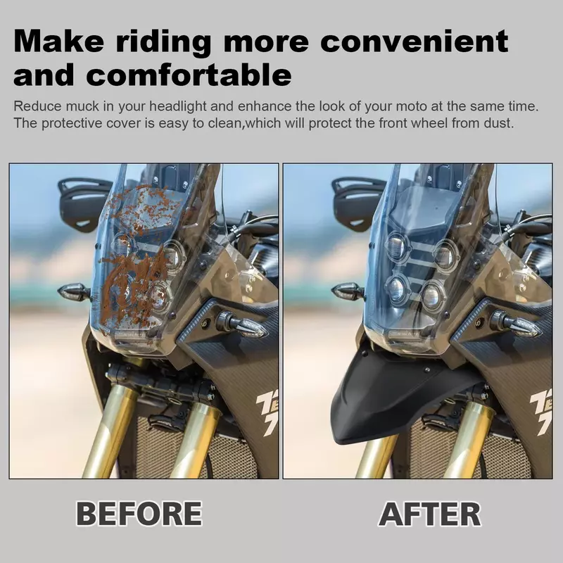 Per Yamaha Tenere 700 XTZ700 2019-2024 accessori moto supporto parafango anteriore becco Hugger copriruota estensione carenatura
