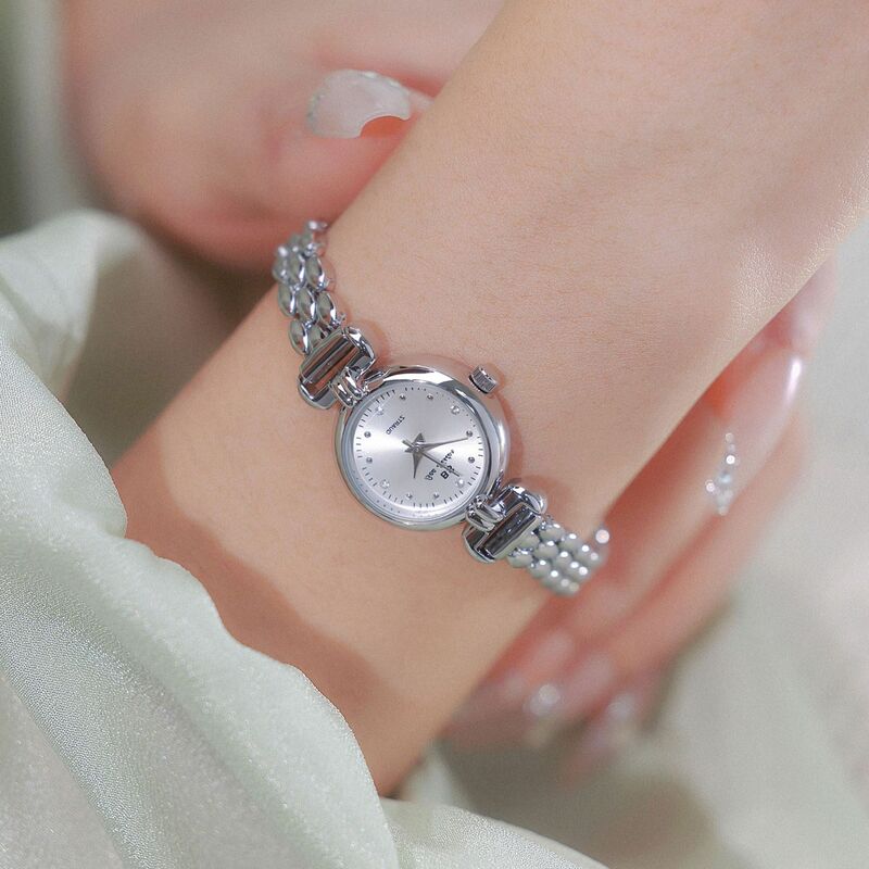 UTHAI-Reloj de pulsera ligero para mujer, accesorio de marca de lujo, resistente al agua, azul hielo, plata, oro, relojes de cuarzo a la moda para estudiantes