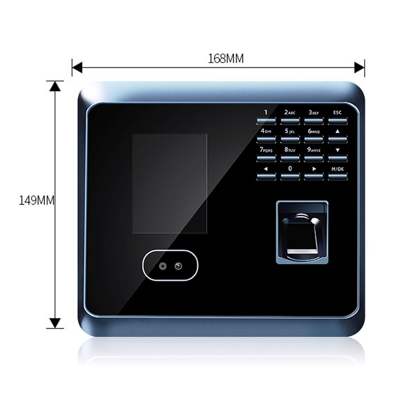 Origional uf100 máquina do comparecimento do tempo do reconhecimento de cara com leitor de impressão digital wifi tcp/ip relógio facial