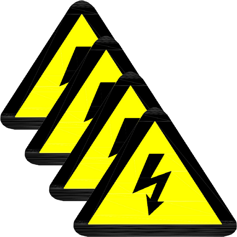 20 Sheets High Voltage Warning Sticker Logo Stickers Electric Shocks Caution Safety Decals
