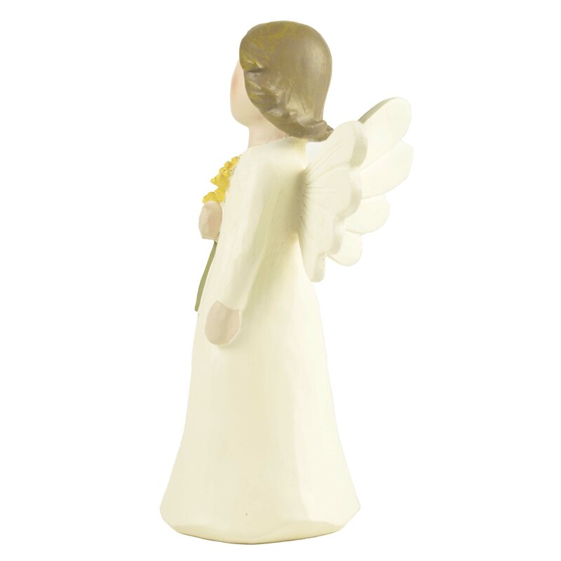 Flowers prayer cute maiden angel statue pure handmade ornaments home living room table top birthday gift American style