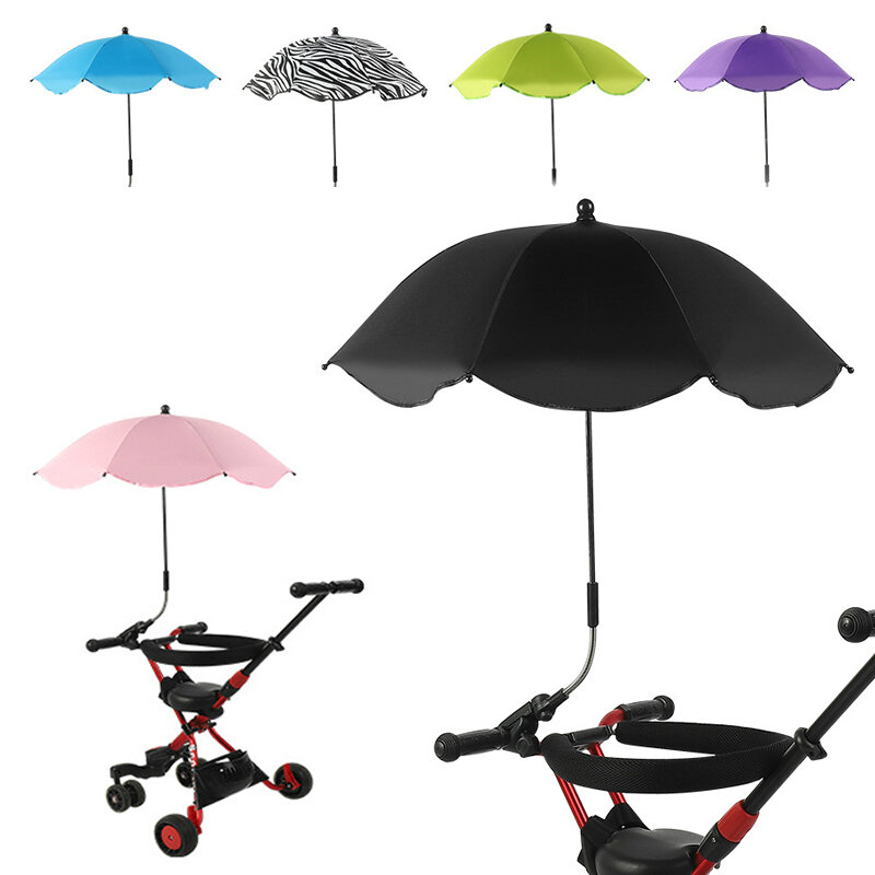 Universal Baby Car Pram Umbrella Adjustable Shade Umbrella Uv Sunshade For Stroller Accessories Sun Visor Portable Parasol Items
