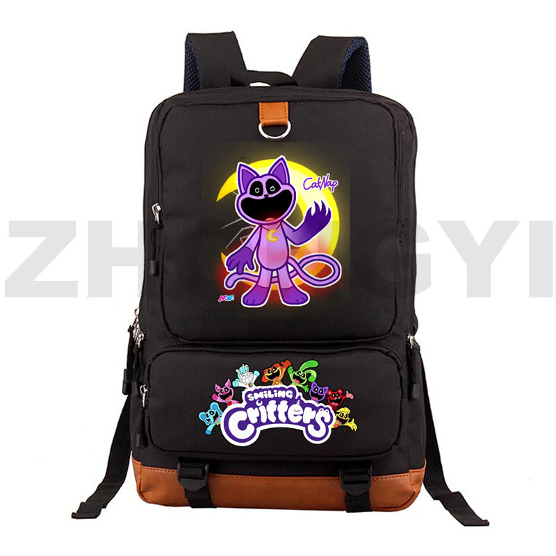 New Game Smiling Critters Backpack Women Men High Quality Shoulder Bags Harajuku Anime Schoolbags for Girls Boys Sports Rucksack