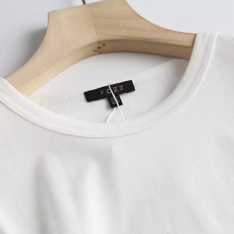 Camiseta informal de dos colores para mujer, camisa de color liso, Jersey Retro de manga larga con cuello redondo, 2023