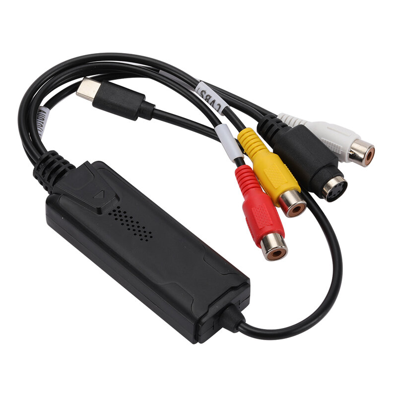 USB 3.1 Adaptador de cartão de captura de vídeo áudio, conversor fácil, DVD, VCD, MP4, tipo C