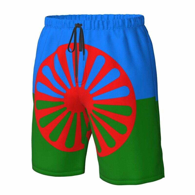 Romani Mensen Rom Zigeunervlag Heren Zwembroek Qucik Dry Board Strandshort Badpak Voor Heren Boardshorts Lichtgewicht