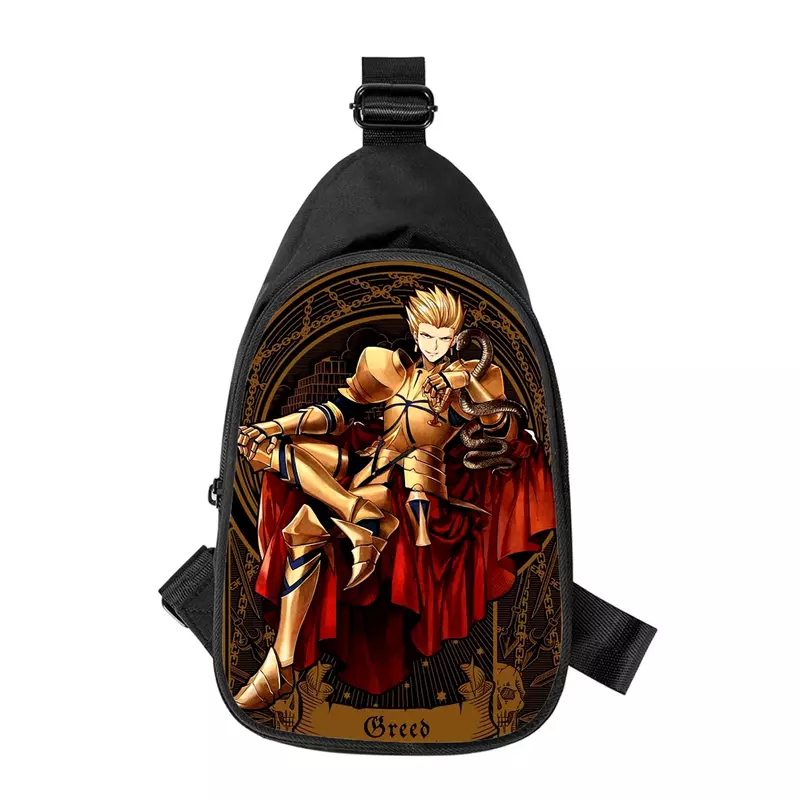 Новинка, Мужская нагрудная сумка с 3D принтом из аниме Fate Gilgamesh, женская сумка через плечо по диагонали, школьная поясная сумка для мужа, Мужская нагрудная сумка