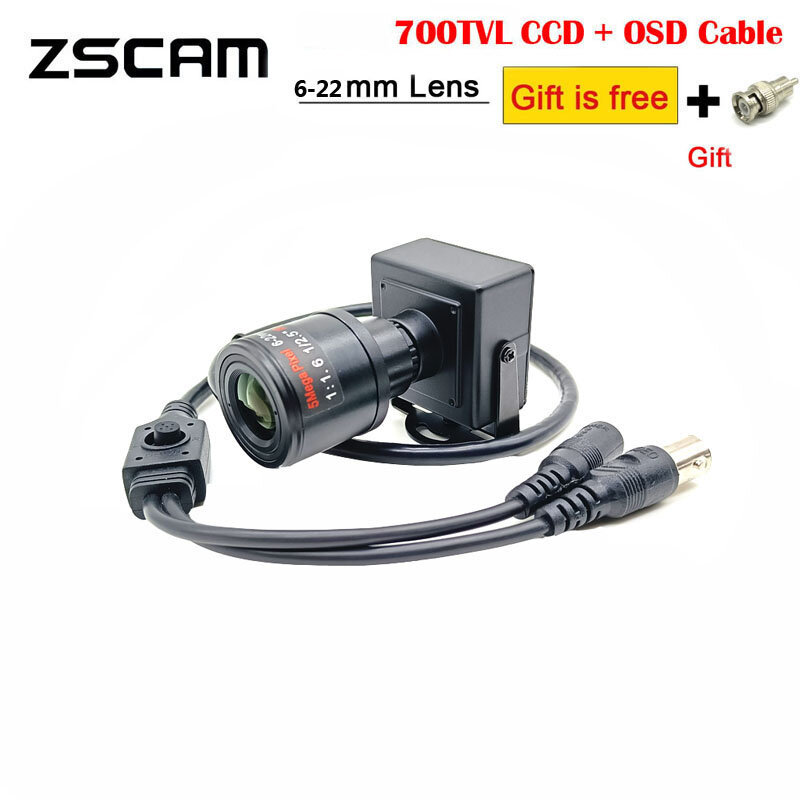 กล้อง CCTV ขนาดเล็กเลนส์6-22มม./35มม. กล้องแซงรถขนาดเล็กกล้องแสงต่ำความละเอียดสูง700TVL Effio-E กล่องรักษาความปลอดภัยวิดีโอ OSD เมนู