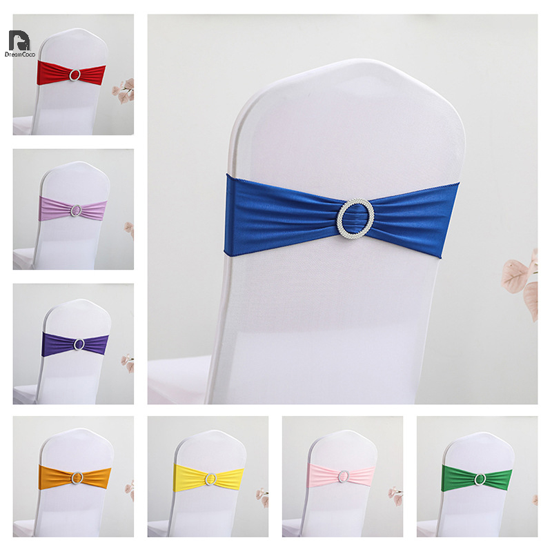 Cadeira Sashes Plain Tie, Spandex Knot, Cover Back, Elastic Band, Readymade Belt, Bow for Hotel Banquet, Wedding Party, Event Decoration