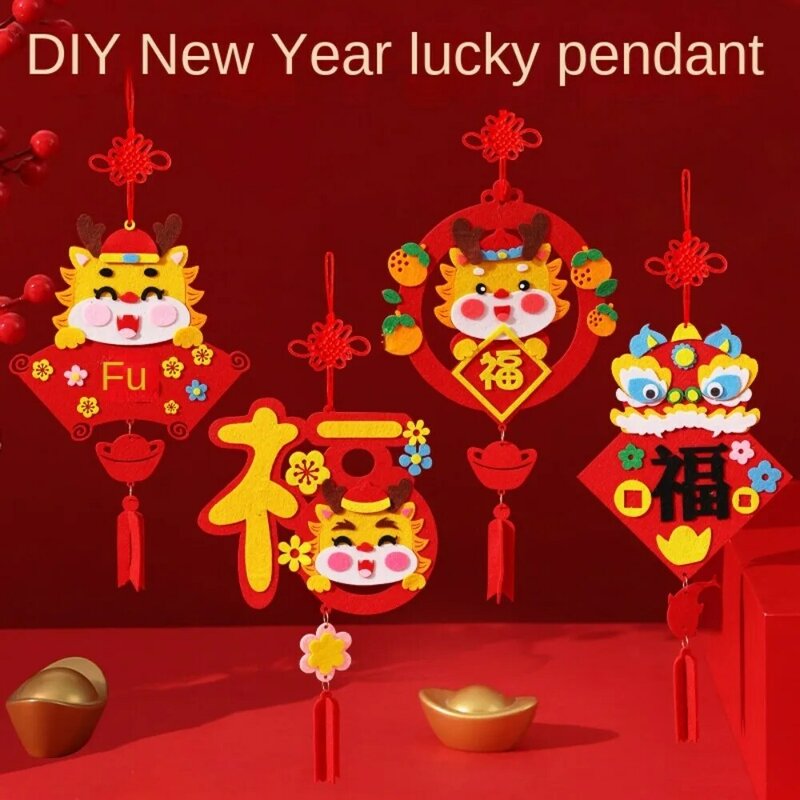 Colgante de decoración de Año Nuevo Chino, decoración de Festival de Primavera, adornos de estilo chino, accesorios de diseño de Año Nuevo Chino