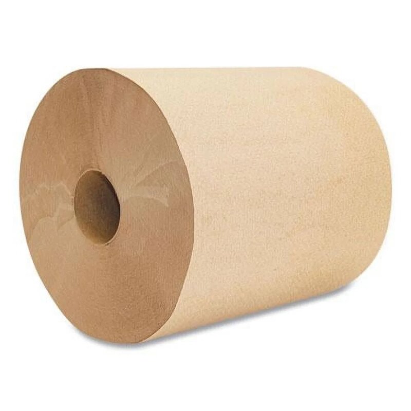 Rollo de toalla de uso General, 8 "x 800 pies, marrón, 6 rollos/cartón