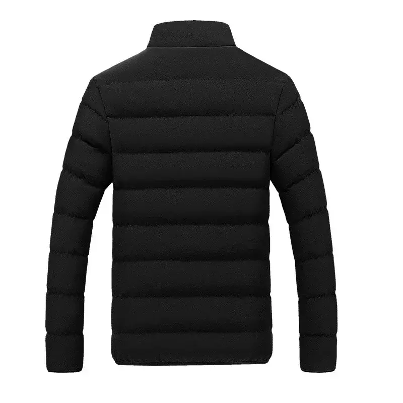 Abrigo corto de algodón con cuello simulado para hombre, abrigo ajustado de Color sólido para jóvenes, versión coreana, tendencia de invierno, 2023
