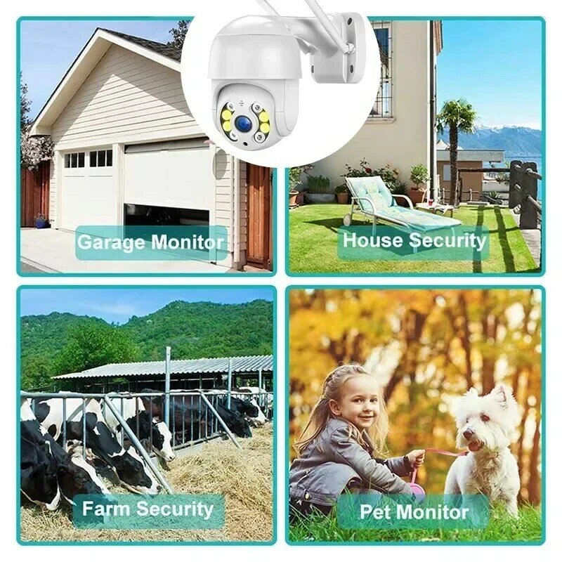 Камера видеонаблюдения 8 МП 4K IP 5 Мп скоростная купольная PTZ камера с автоматическим отслеживанием умный дом наружная беспроводная Wi-Fi