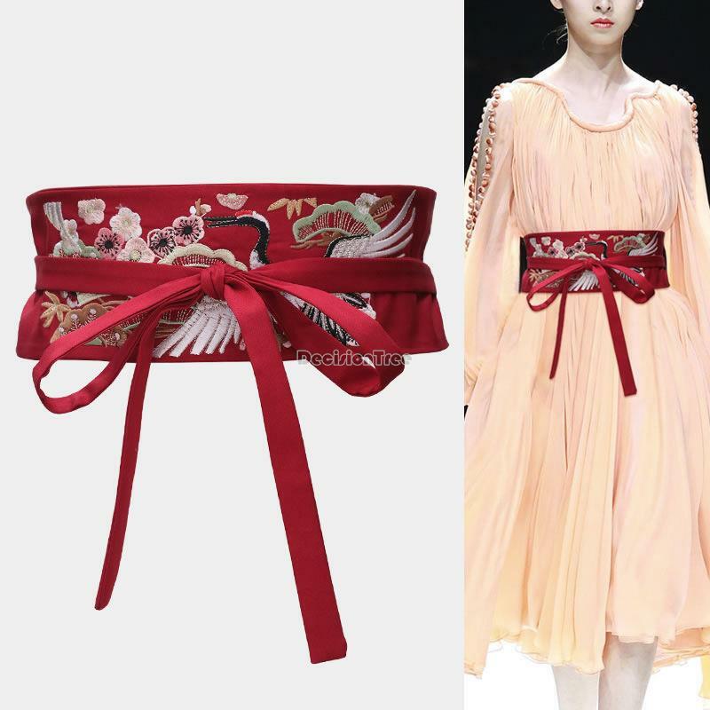 Cinturón de falda hanfu bordado para mujer, accesorio de estilo antiguo, estilo chino, retro, s819, 2023