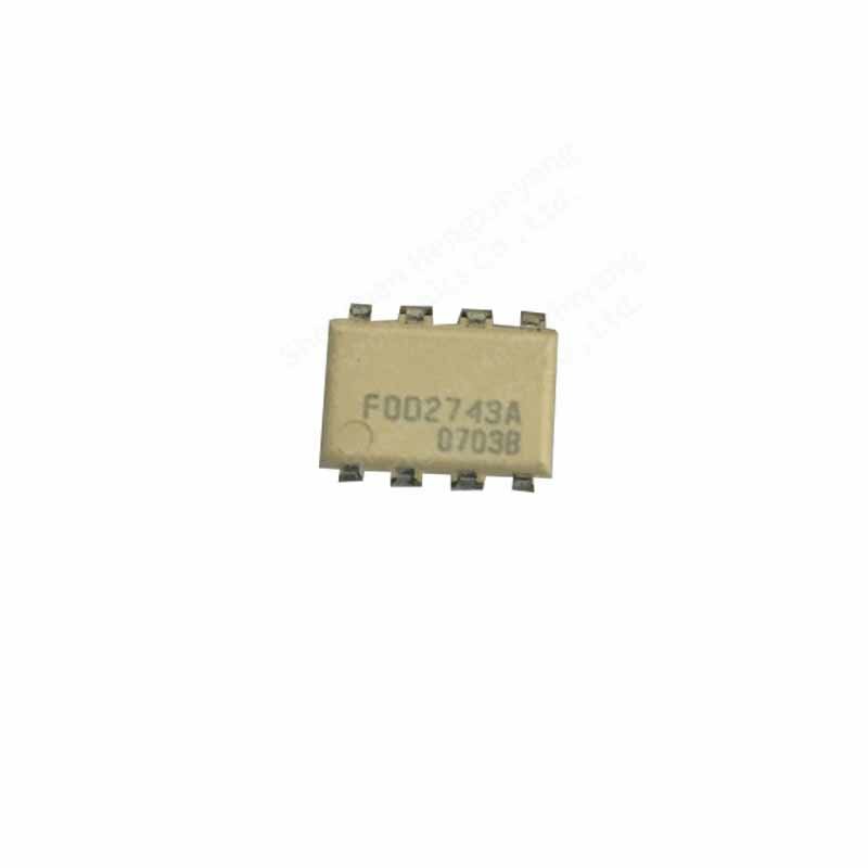 Chip fotoacoplador de salida de transistor DIP8 en línea, 10 piezas, FOD2743A