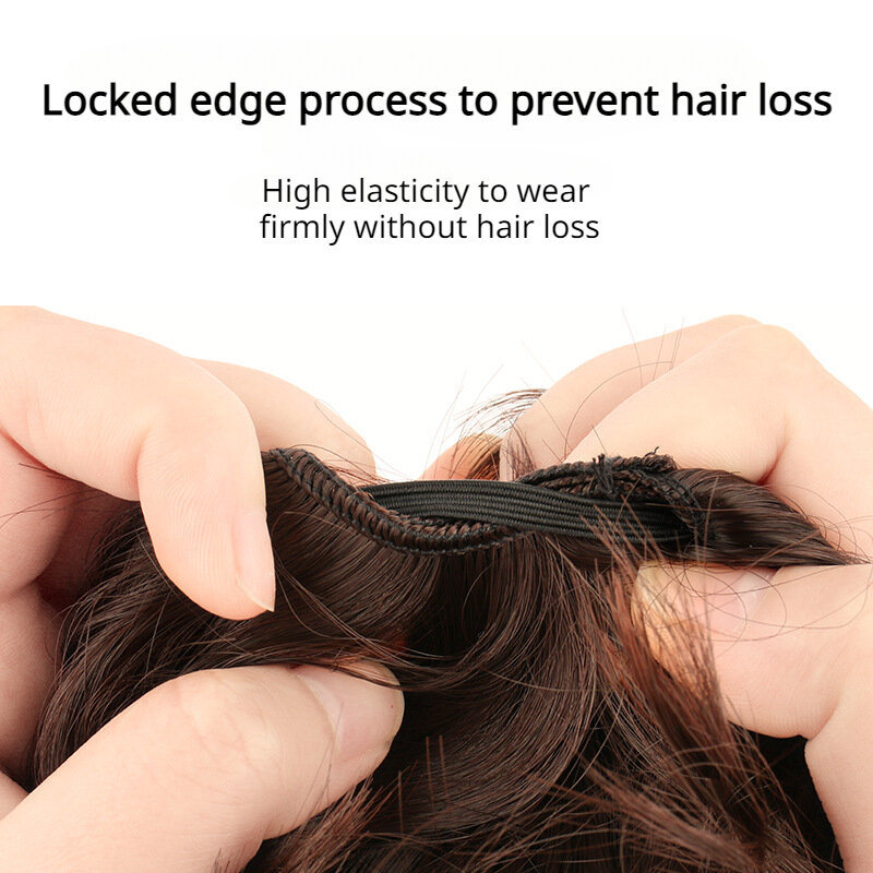 Extensões sintéticas desarrumadas para mulheres, coque updo ondulado encaracolado com elástico no cabelo, peruca perfeita, acessórios para uso diário