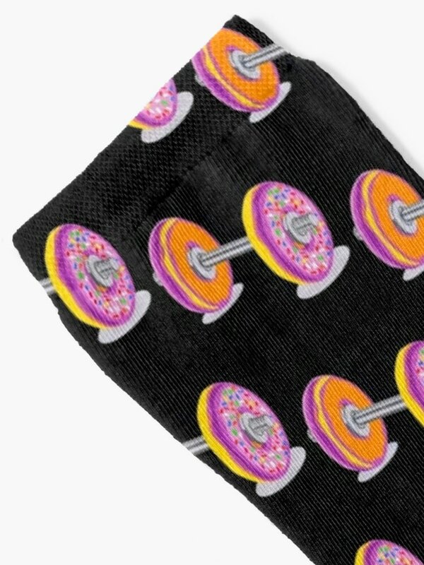 HOMER DONUT & BARBELL GYM MASHUP Socks aesthetic New year's Luxury Woman Socks Men's
