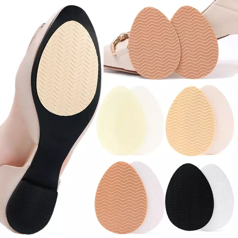Non-Slip Wear-Resistant Shoes Mat Stickers Self-Adhesive Sole Protector High Heels Forefoot Sticker Silicone Rubber Soles Pads