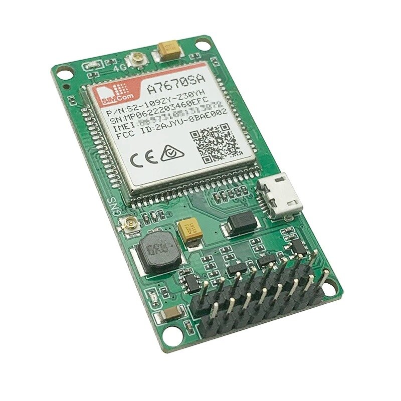 SIMCOM A7670SA LTE Cat1 Module Development Board Without GPS SIM Card Slot TTL UART LTE-FDD B1/B3/B5/B7/B8/B20 GSM 900/1800MHz