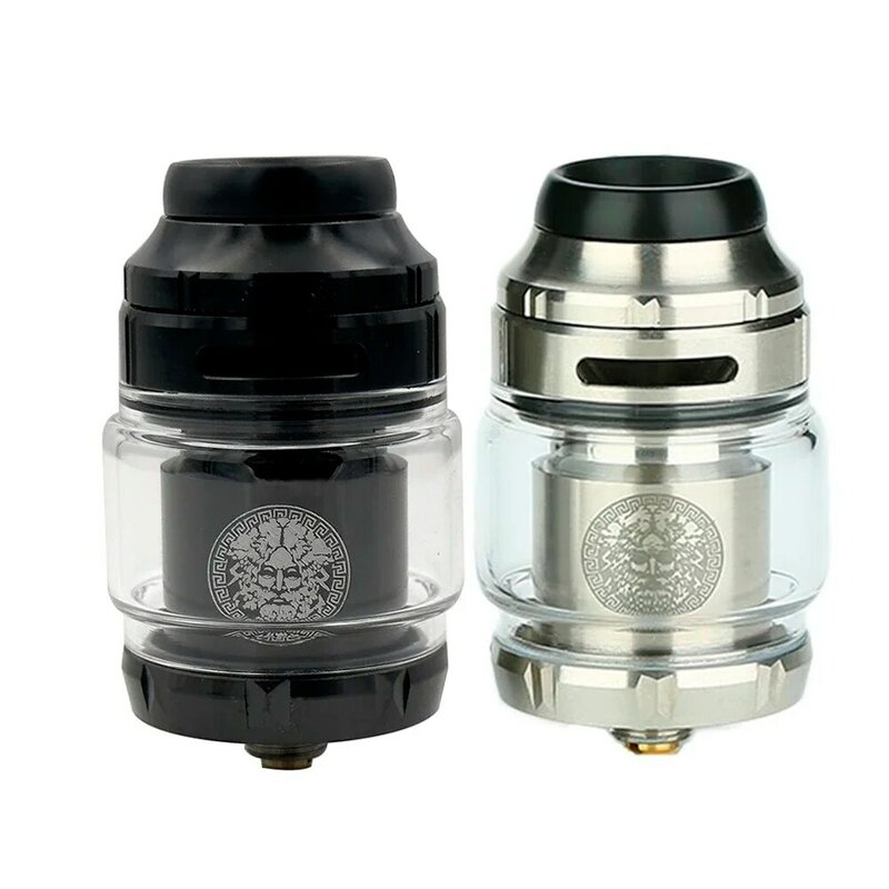 AosVape-Glass Atomizer with Drip Tip, Airflow Leakproof Tank, Single Zeus X RTA, 810 Delrin, 4.5ml, 25mm