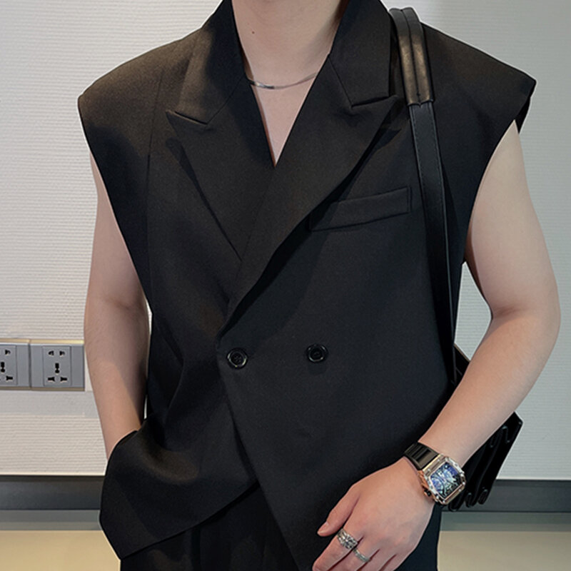 Summer fashion design men's Korean style personalized trend sleeveless suit vest designer waistcoat New models