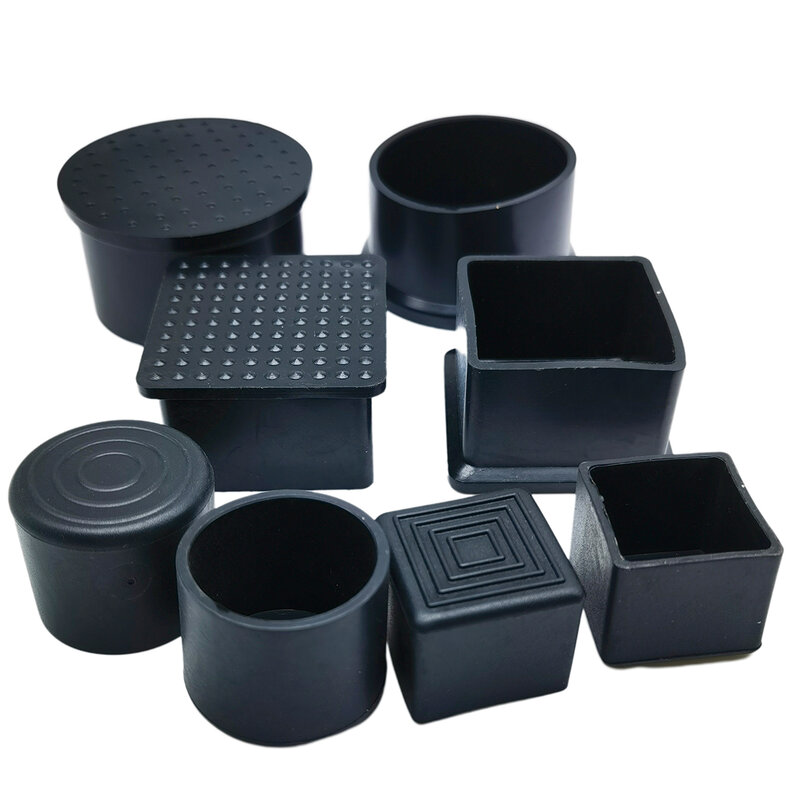 Round Black PVC Soft Rubber Caps 6mm-120mm Protection Gasket Dust Seal End Cover Caps For Pipe Bolt Furniture