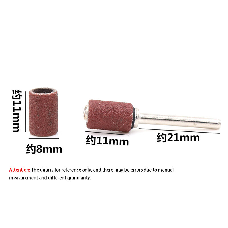 10PCS Diameter 8mm 15mm Sandpaper Ring Suitable For Grit Of Wood Carving Metal Rotary Grinding Tools