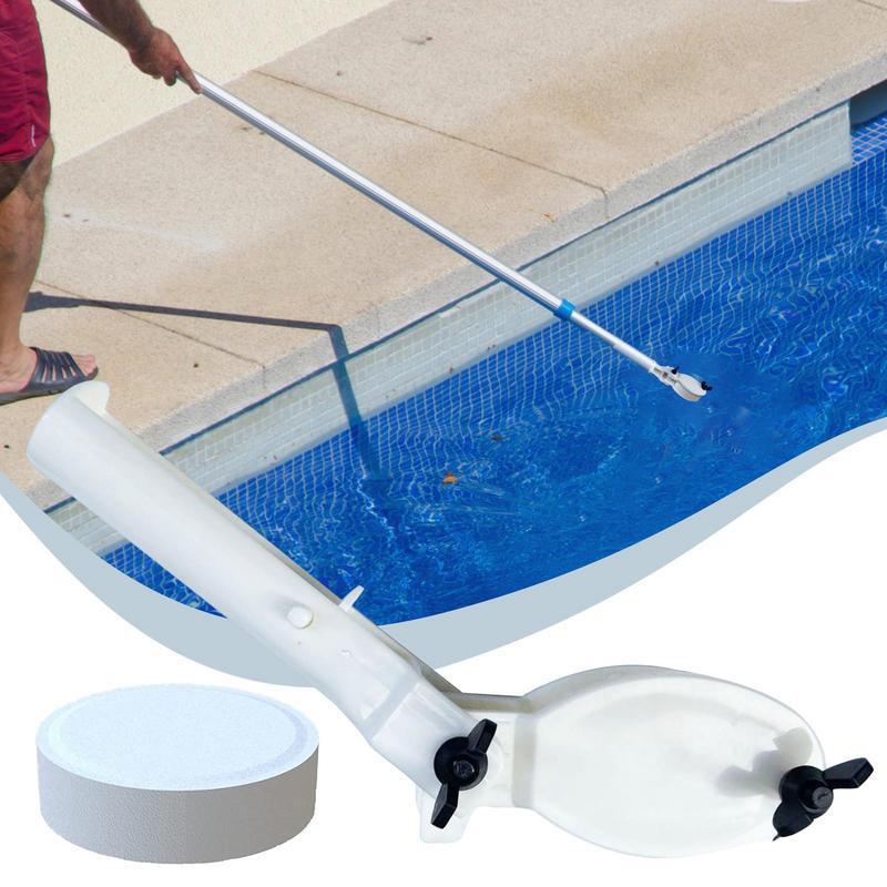 수영장 태블릿 홀더 염소 태블릿 홀더 막대 실용적이고 휴대용 수영장 청소 도구, 스파 온수 욕조 및 분수