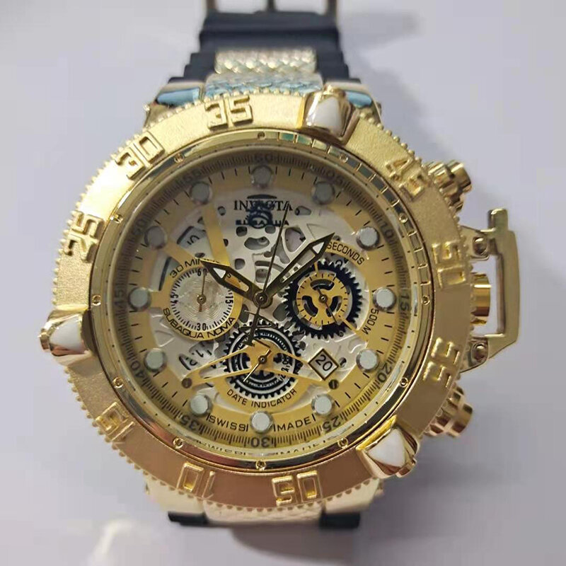 Herenhorloge Europese Business Alloy Case Waterdicht Quartz Horloge Siliconen Band Grote Wijzerplaat Horloge Casual Mode Matching