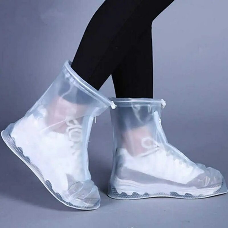 Capas de sapatos convenientes para mulheres, Fecho com zíper, Fácil de limpar, Protetores de sapatos de chuva, Sapatos de chuva