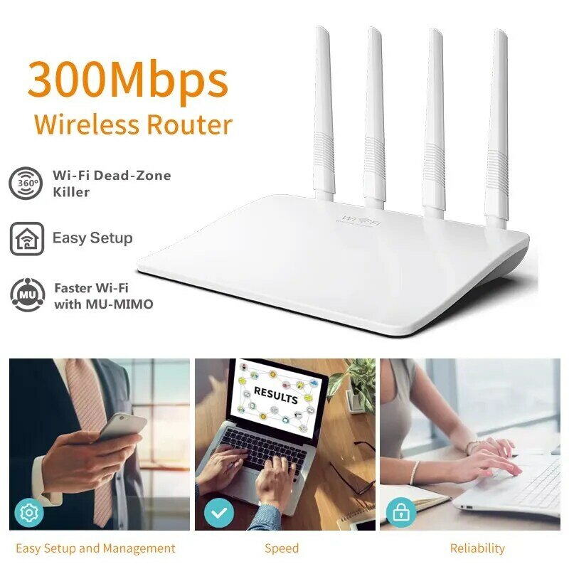 Pixlink Wr21Q Wifi Router Phạm Vi Repeater 802.11 B/G/N 2.4G 300Mbps 4 Anten Router Repeator