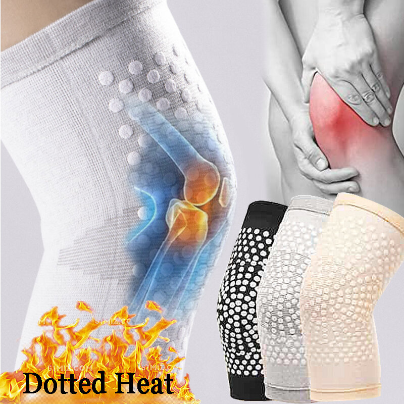 Ginocchiere per assenzio manicotto per ginocchio autoriscaldante Sport artrite dolore articolare Nylon elastico confortevole proteggere le gambe riscaldamento ginocchiere