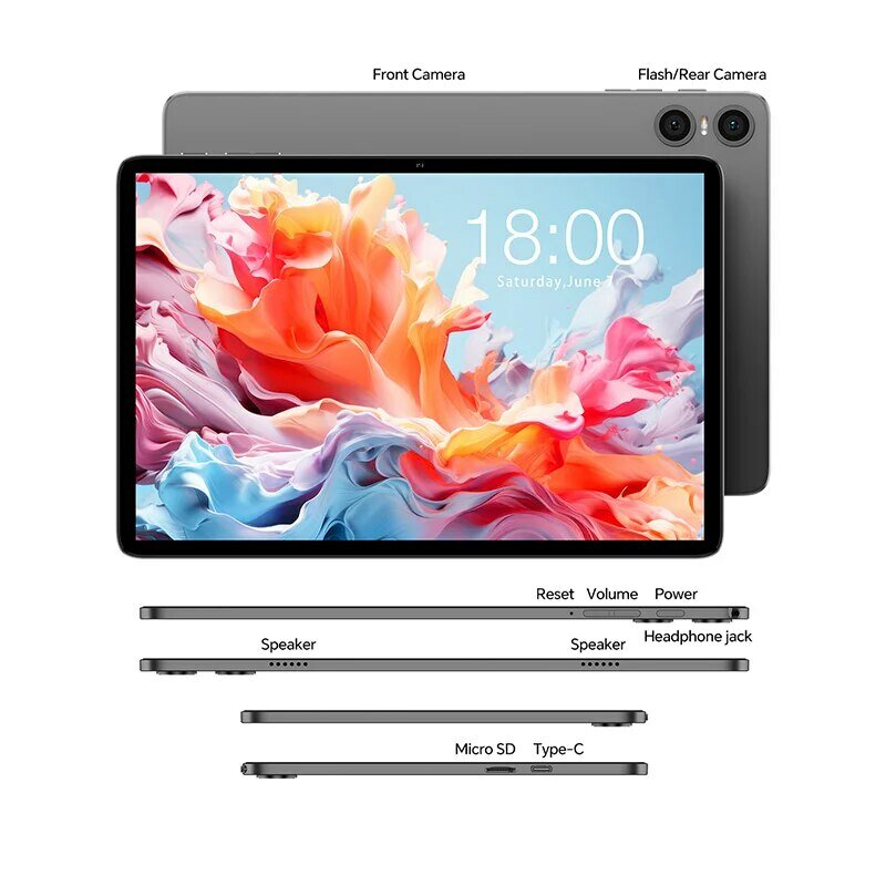 Teclast p30t android 14 tablet 10.1 "incell voll laminiert a523 8-Kern 4GB 6GB RAM 128GB ROM Wi-Fi 6 Typ-C 6000mAh 3,5mm Buchse