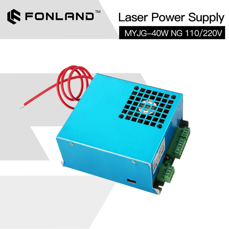 Fonland 40w co2 laser röhre netzteil 110v 200v für laser röhren gravur schneide maschine reci modell b schneller versand