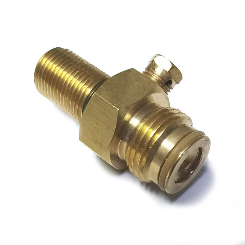 Co2 Compressed Air Cylinder Tank Pin Valve Copper 5/8"-18UNF Accessories Diving Mountain Climbing