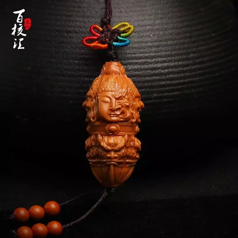 Olive Nuclear Single Seed Back Cloud Waist Bead Pendant cellulare Nuclear Carving Grain uomo e donna Guanyin Buddha Hand