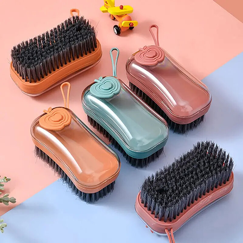 Household Cleaning Tool Multifunction Cleaning Brush Soft Bristled Liquid Shoe Brush Long Handle Clothes Brush