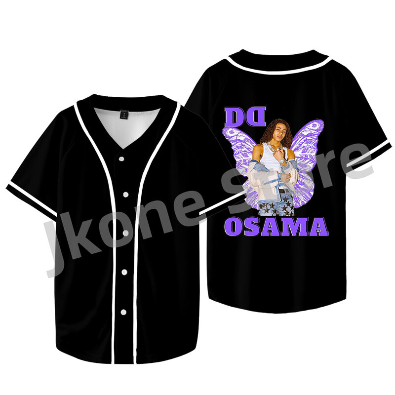 Бейсбольная куртка DD Osama Here 2, модная повседневная футболка с коротким рукавом для мужчин и женщин