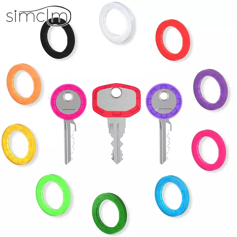 Fundas de goma para llaves de casa, accesorios para llavero de goma multicolor, 10 colores