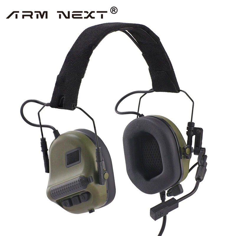سماعة أذن إلكترونية تكتيكية للتصوير ، سماعة رأس مضادة للضوضاء ، تضخيم الصوت ، حماية السمع ، سماعة رأس خوذة ، الذراع التالي ، أو