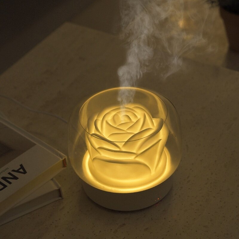 400ML Oil Aromatherapy Diffuser with Warm and Color LED Lamp Humidificador Aromatherapy Machine US Plug
