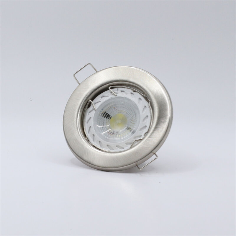 Встраиваемые круглые потолочные светильники Светодиодный Downlights из сатина и никеля с металлическим отверстием, рама 60 мм